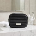 thumbnail image 5 of Cosmetic Bag, Large Capacity Travel Makeup Organizer and Portable Toiletry Storage Pouch Case for Women On the Go and Daily Vacation Travel Essentials, Black, 5 of 5