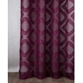 thumbnail image 4 of Olivia Gray Ariana Clipped Doily 38 x 84 in. Single Grommet Curtain Panel in Burgundy, 4 of 7