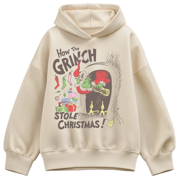The Grinch - Chimney Peek Women's Oversized Fleece Hoodie Sweatshirt