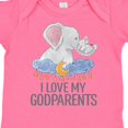 thumbnail image 4 of Inktastic I Love My Godparents Cute Elephants in Night Sky Boys or Girls Baby Bodysuit, 4 of 5