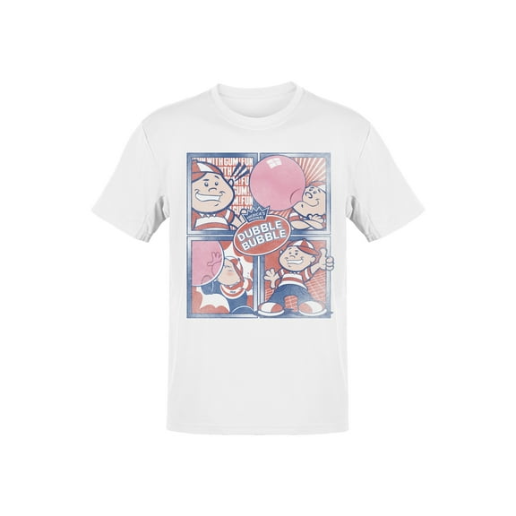 Officially Licensed Dubble Bubble Fun Comic Art Men's T-shirt