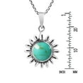 thumbnail image 5 of AeraVida Radiant Sun with Stone or Shell Inlay Sterling Silver Pendant Necklace, 5 of 6