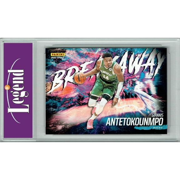 Certified Mint  Giannis Antetokounmpo 2023 Panini Instant #B18 Breakaway SP 1/4085 Rare Trading Card Milwaukee Bucks