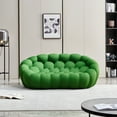 thumbnail image 3 of Styling foam whit mesh fabricleisure sofa,Floor oft,modern armless recliner with back,suitable for living room, apartment, bedroom and office.(Green), 3 of 6