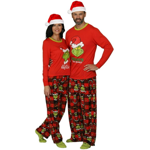 Dr. Seuss "The Grinch" Pyjama de Noël - Ensembles de Vêtements de Nuit pour Adultes