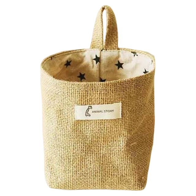 Naiovety Cesta de almacenamiento para colgar en la puerta trasera del hogar, soporte organizador, bolsillos, libros, artículos diversos, Almacenamiento y organización del hogar Estrella negra