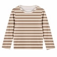 thumbnail image 6 of Jalioing Long Sleeve Striped T Shirt for Girls Fashion Cute Crew Neck Tee Shirt Spring Fall Casual Basic Tops 3-14 Years, 6 of 9
