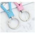 thumbnail image 6 of Car Key Ring Hand-woven Leather Rope Keychain Colorful DIY Pendant Key Chain Gift for Men Women Couples, 6 of 8