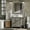 Distressed Grey, variant on Jacques 30 in. W x 22 in. D White Bath Vanity, Carrara Marble Top, and Faucet Set