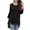 Black, variant on lcziwo Tunic Tops for Women Loose Fit Dressy Fall Crewneck Long Sleeve Shirts 2024 Solid Color Lightweight Comfy Tees Black,S