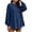 #1Blue, variant on MYAOYINo Boundaries Cozy Oversized Long Sleeve Tee Women's Side Split Crew Neck Tunic Sweatshirt