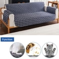 thumbnail image 3 of Dowbom 1-Piece Quilted Sofa Slipcover,1 2 3 Seater Sofa Cover Universal Non-slip Anti-scratch Furniture Protector thick Printed Couch Cover for Kids Pets Cat Dog-3 Seater-blue, 3 of 7