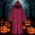 thumbnail image 2 of oqasdz Halloween Girls Coats Children Kids Boys Solid Color Hooded Cape Party Dance Performance Cloak Fashion Top Coat Outwear Size 6 Y-7 Y, 2 of 5
