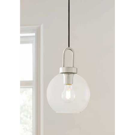 

Better Homes & Gardens 1 Light Globe Glass Brass Finish Pendant Light A19 40W Eqv Bulb CA