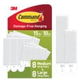 thumbnail image 1 of Tiras para colgar cuadros Command, medianas y grandes, blancas, 1 of 7