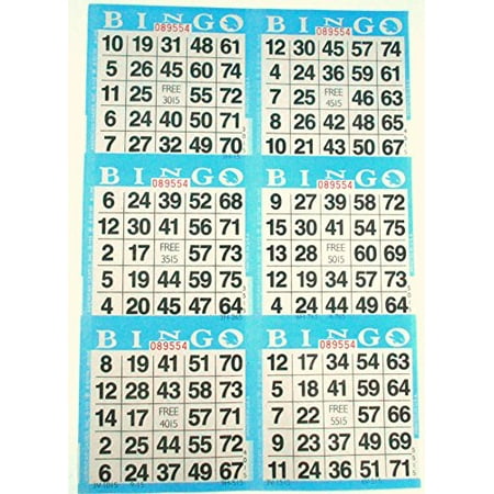 6 on Blue Bingo Paper Cards - 500 sheets - 3000 cards | Walmart Canada