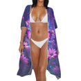 thumbnail image 3 of HELLHERO Butterfly Bathing Suit Cover Up Polyester Casual Free Size Bikini Cover Up for Women, 3 of 6