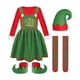 thumbnail image 2 of Disfraz de Navidad con sombrero para niños, ropa para cumpleaños y escenario. Para niñas 140, 2 of 9