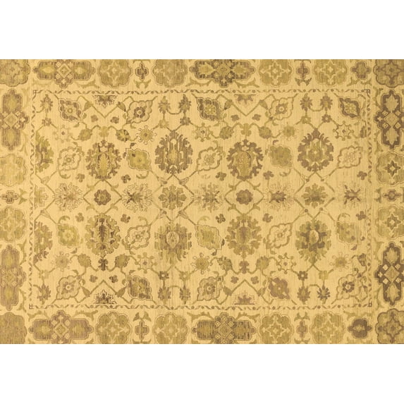 Ahgly Company Indoor Rectangle Abstract Brown Modern Area Rugs, 2' x 4'