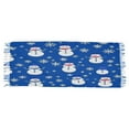 thumbnail image 2 of Snowmen and Snowflakes Pattern Soft Stylish Scarf 86.6''x30.7'' Lightweight and Warm, Breathable, 2 of 10