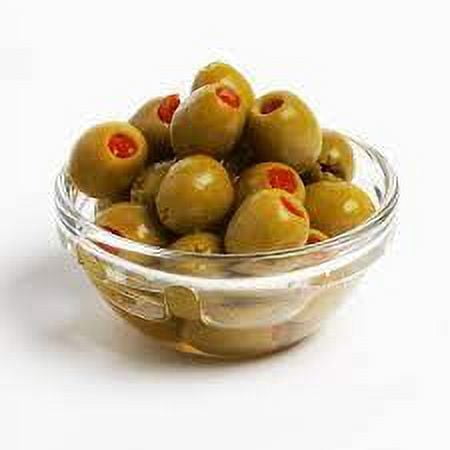 STAR Queen Organic Green Olives with Pimento, 6.7oz Glass Jar - Kosher & USDA Organic