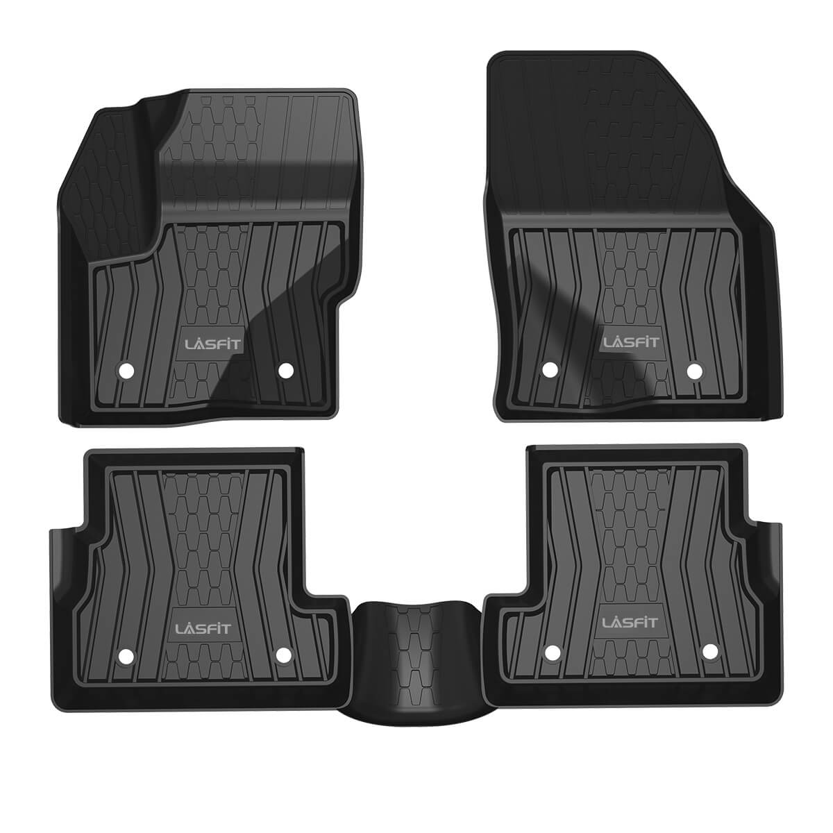 LASFIT Car Floor Liners for 20152017 Lincoln MKC, All Weather Fit TPE Vehicle Floor Mats Set
