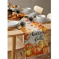 thumbnail image 3 of Table Runners 72 Inches Long Dress Scarves, Autumn Pumpkin Farmhouse Kitchen/Dining Table Runner, Coffee Tablerunners, Thanksgiving Orange Red Vintage Wooden 13x72 Inch, 3 of 7