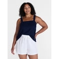 thumbnail image 2 of Time and Tru Women's Linen Blend Square Neck Tank Top, Sizes XS-XXXL, 2 of 6