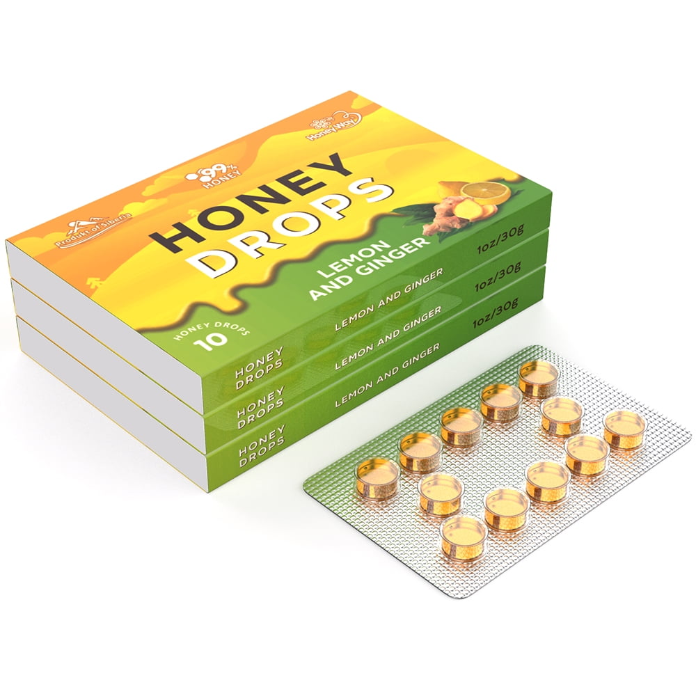 Honey Hard Candy Drops No Sugar Added Natural Cough Remedy Honey