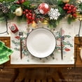 thumbnail image 2 of mubwai Nutcracker Floral Holly Christmas Placemats Set of 6, 12x18 Inch Seasonal Winter Table Mats for Party Kitchen Dining Decoration, 2 of 6