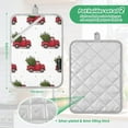 thumbnail image 3 of 2 Pack Pot Holders for Kitchen Heat Resistant Hot Pads Sets for Cooking Baking Truck Carrying Tree Pattern, 3 of 7