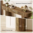 thumbnail image 2 of Tribesigns 63 Inch Console Table, Farmhouse Long Sofa Table Behind Couch for Hallway, Living Room, Entryway, Rustic Brown, 2 of 7