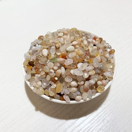 suxuMhao Decorative Stones, 200g Multi Color Crushed Crystals 5-7mm, Crystal Chips for Cleansing, Raw Crystal, Aquarium Gravel, Decorative Stones for Vases, Decor Crystal Chips Bulk, Style 35