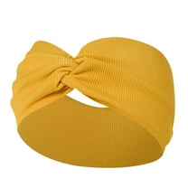 JDEFEG Headbands for Women Absorbed Sport Headband Soft Knotted Headbands for Daily Life Yoga Workout Running Sport Non Slip Sweat Hair Wrap for Girls Ye2