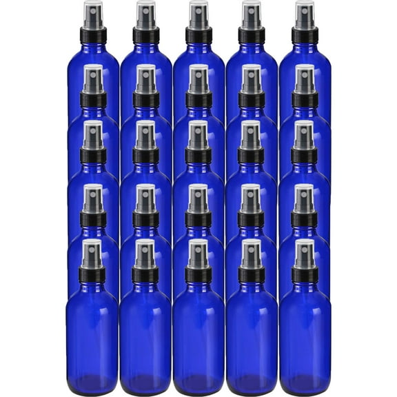 Medical Sales Supply Cobalt Blue 4oz Black Mist Sprayer Bottle (120ml) Pack of 20