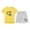 Yellow, variant on biudgviw Boys Girls 2 Piece Clothing Set Toddler Kids Heart Print Short Sleeve Crewneck Tops with Elastic Waist Shorts Set Summer Outfits