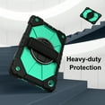 thumbnail image 2 of Kids 3-layer Design Case for Samsung Galaxy Tab A11+ 11.0" 2025 SM-X230 / SM-X235 / SM-X236B, with 360 Rotating Kickstand Hand-strap/ Shoulder Strap Heavy Duty Protective Tablet Cover, Mint+Black, 2 of 7