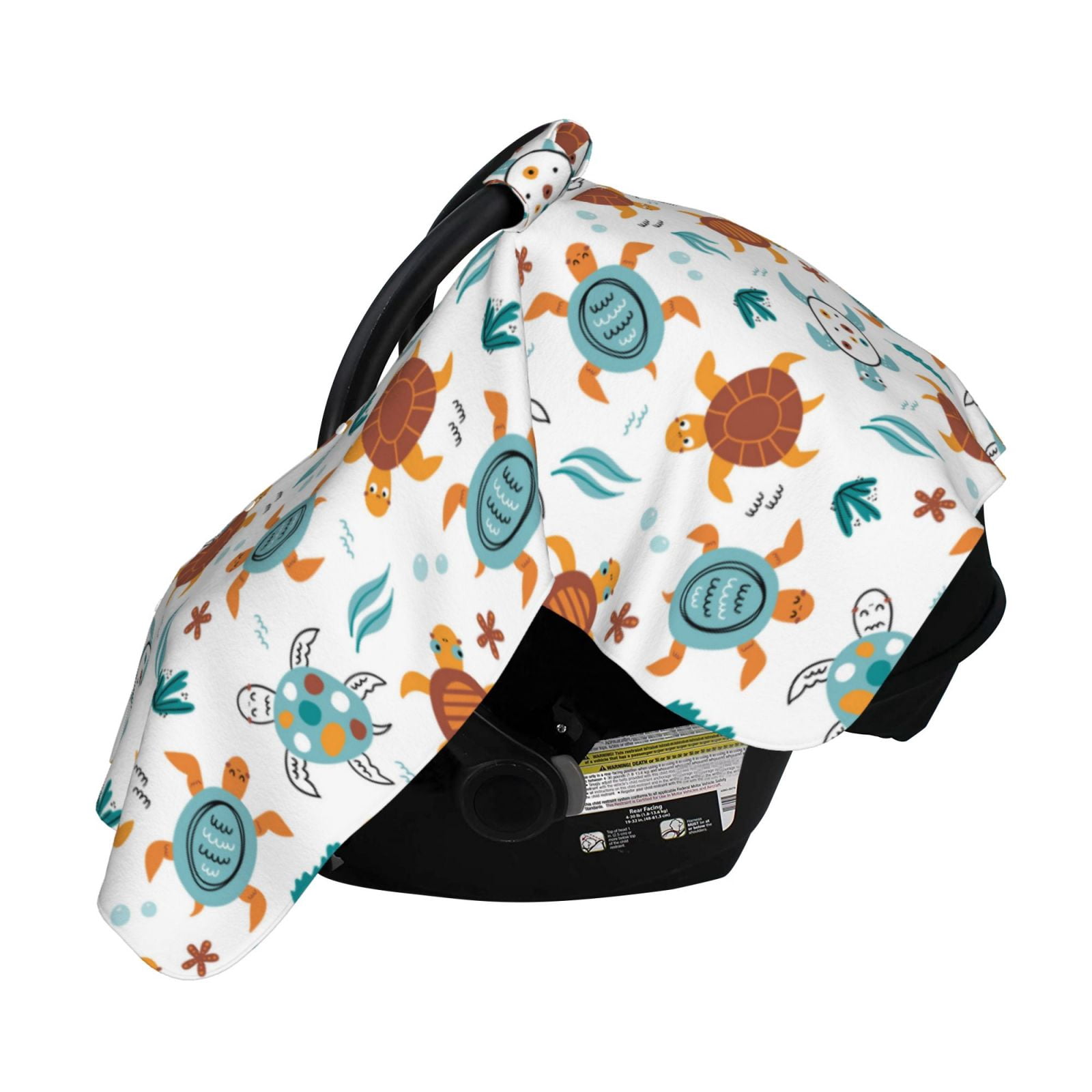 Naloa Various Turtle Baby Car Seat Cover, Breathable Baby Carrier Cover, Multiuse Baby Carrier Cover & Nursing Breastfeeding Cover
