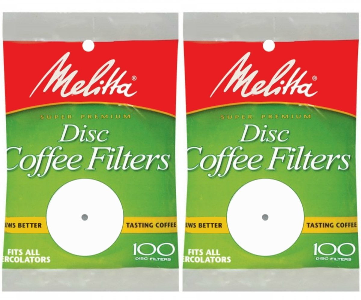 Melitta 3.5 Inch White Disc Coffee Filters Pack of 2