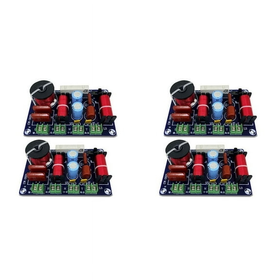 4PCS 3-Way 250W 850/5200Hz Frequency Divider DIY Speaker Filter Circuit Treble Medium Bass Hifi Stereo Audio Crossover