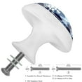 thumbnail image 3 of 4 Pcs Round White Knobs for Kitchen Cabinet Cupboard Dresser Bookcase Christmas Snowflakes Drawer Pulls Handles Home Decor, 3 of 8