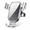 Mirror Silver, variant on Universal Car Phone Mount with Auto-Clamping Gravity Linkage, Ultra-Compact Air Vent Cradle for All Smartphones, Shockproof Hands-Free Dashboard Holder for Safe Driving - Stealth Matte Black