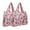 Set 2 M, Easter Floral, variant on Foldable Tote Nylon Reusable Grocery Bag (Set of 2), Shiba Inu Dogs