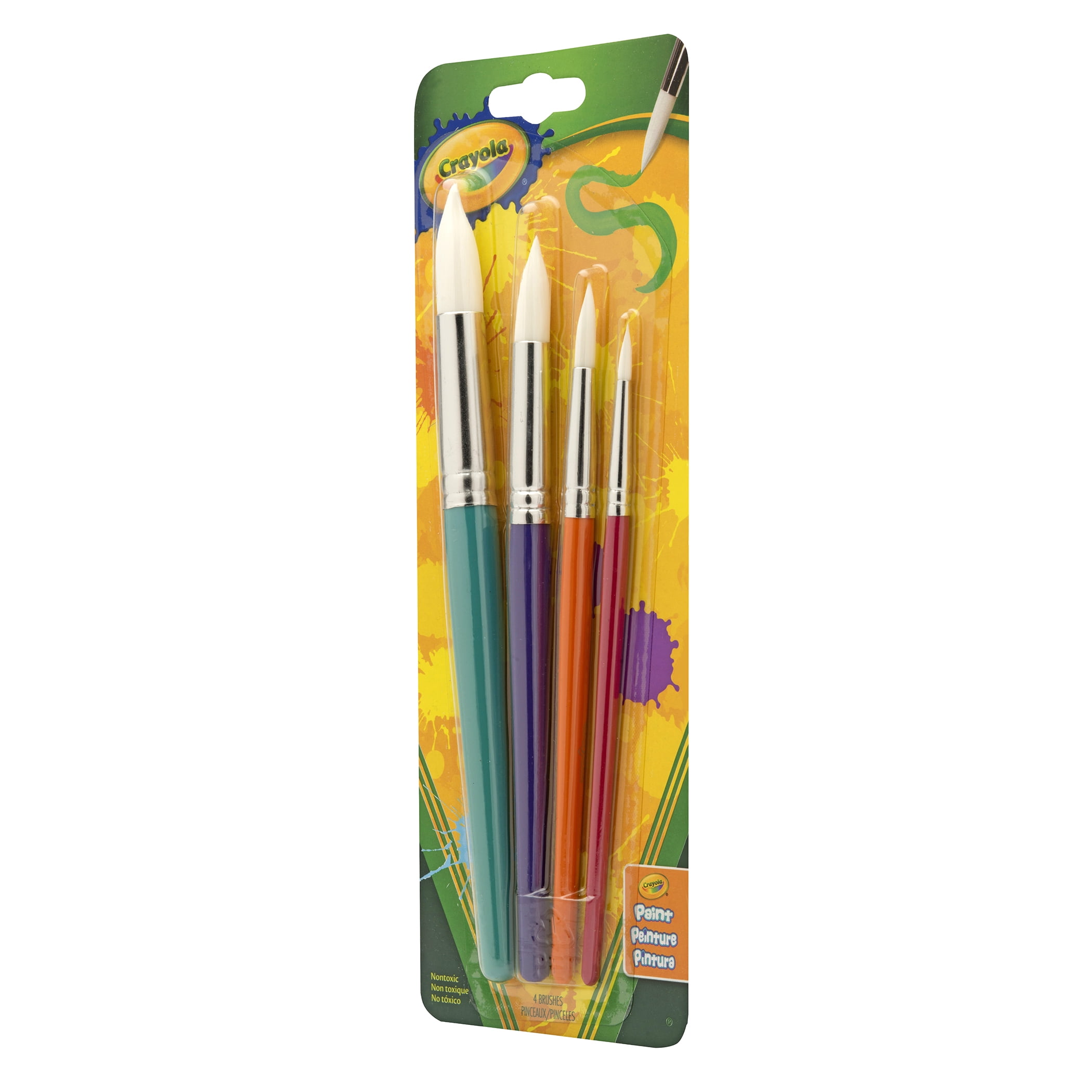 Crayola Round Brush Set, 4 Per Pack, 4 Packs
