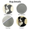 thumbnail image 3 of Latch Hook Rug Kit Cartoon Border Collie Dog Stamped Handmade Round Shape Carpet Crochet Yarn Craft DIY Hook and Latch Door Mat Tapestry for Christmas Home Floor Decor 50x50cm(2), 3 of 7