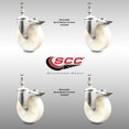 thumbnail image 2 of 5 Inch 316SS Nylon Wheel Swivel 10mm Threaded Stem Caster Set Lock Brake SCC, 2 of 2