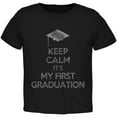 thumbnail image 1 of Keep Calm First Graduation Black Toddler T-Shirt, 1 of 1