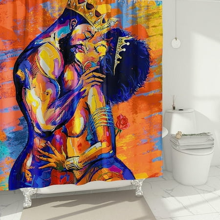 African American Shower Curtain, Couple Shower Curtain