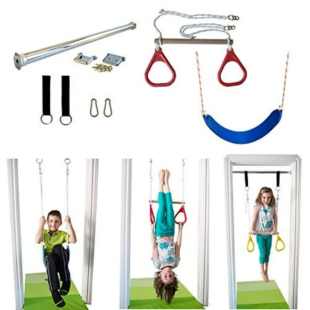 Indoor Swing By Dreamgym Trapeze Bar Gymnastic Rings Combo And Rope Swing For Doorway Gym