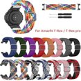 thumbnail image 3 of Correa de reloj inteligente ZHAOCHENG compatible con Aamazfit T-rex/T-rex Pro elástica trenzada de nailon ajustable, 3 of 3